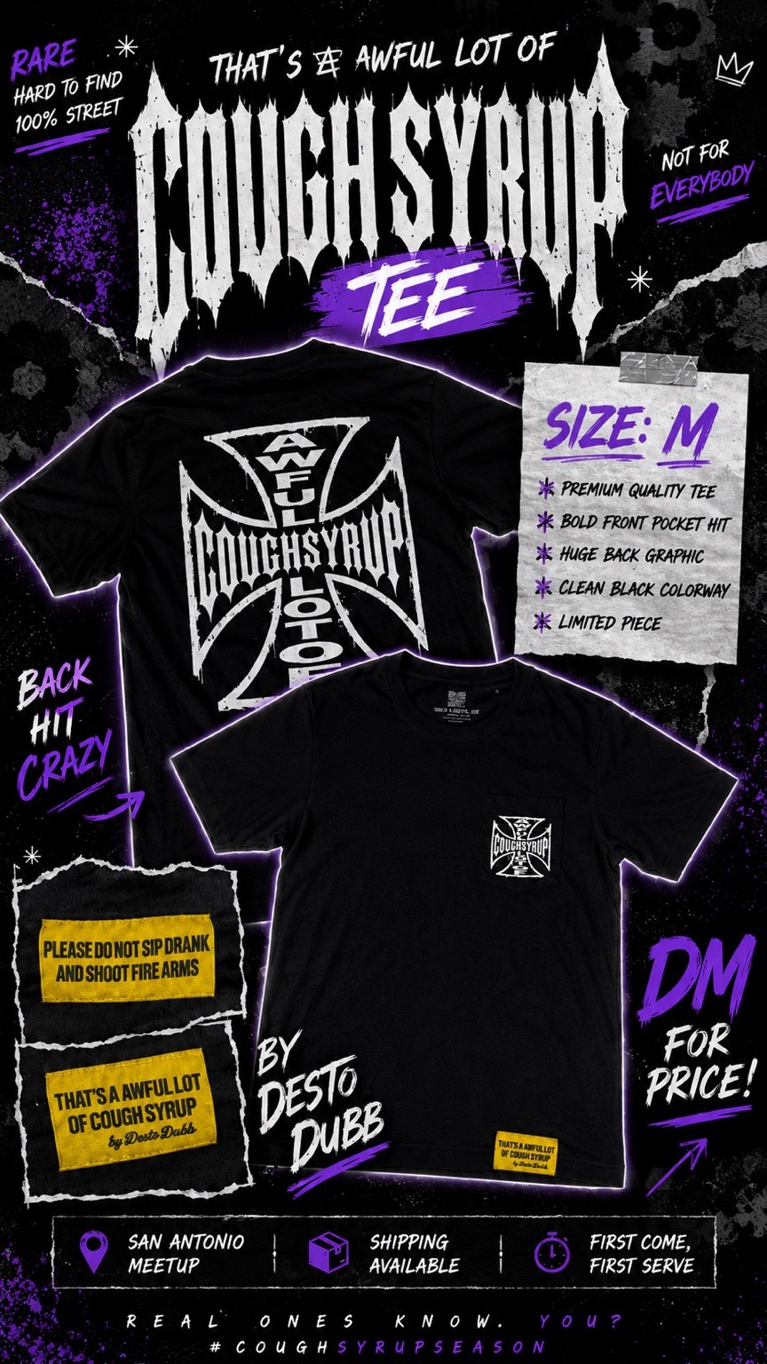 Coughsyrup Black Tee