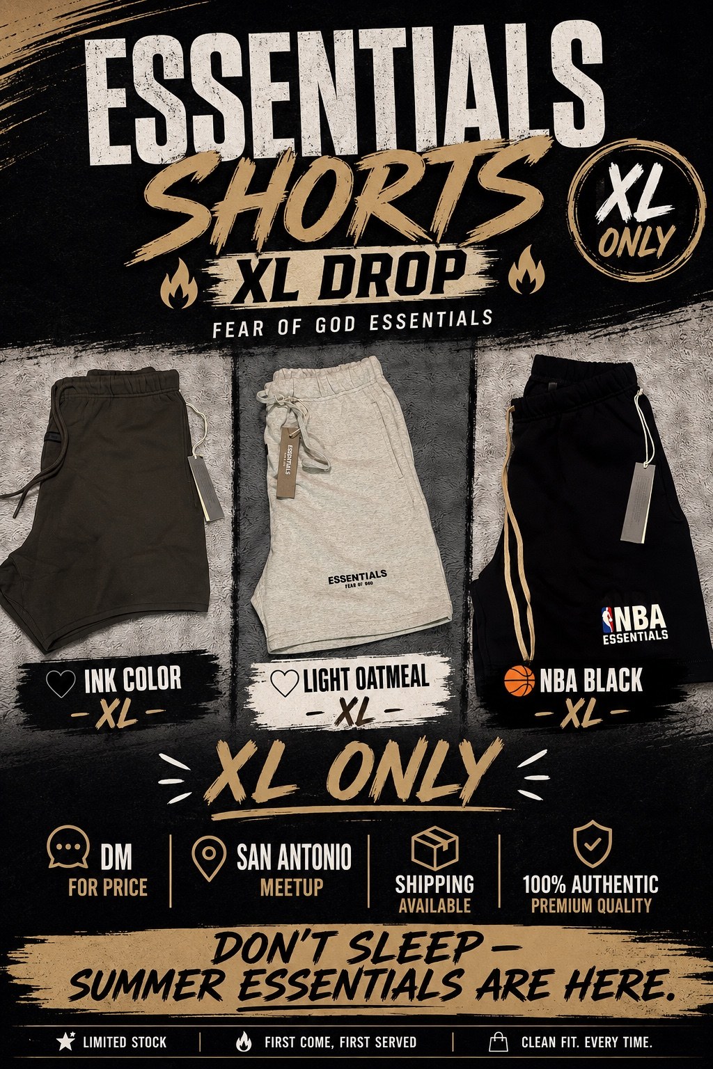 Essentials Shorts XL Drop